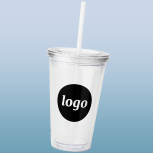 Eenvoudige Logo Zakelijk Merk Promotioneel Acryl Drinkbeker