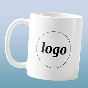 Eenvoudige logo zakelijke branding promotie koffiemok
