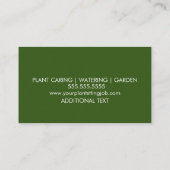 Eenvoudige Logo Zakelijke Kaart voor Plantenwinkel Visitekaartje (Achterkant)