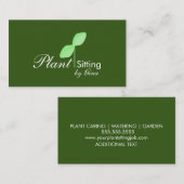Eenvoudige Logo Zakelijke Kaart voor Plantenwinkel Visitekaartje (Voorkant / Achterkant)