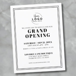 Eenvoudige Logo Zakelijke Opening Uitnodiging