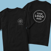 Eenvoudige Logo Zakelijke Professionele Zwart T-shirt