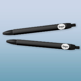 Eenvoudige logo zakelijke promotie zwarte inkt pen