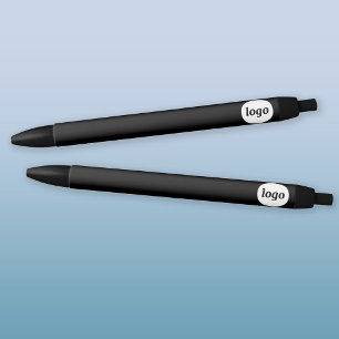 Eenvoudige logo zakelijke promotie zwarte inkt pen