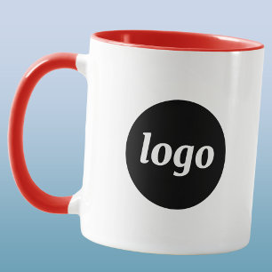 Eenvoudige logo zakelijke promotionele branding mok