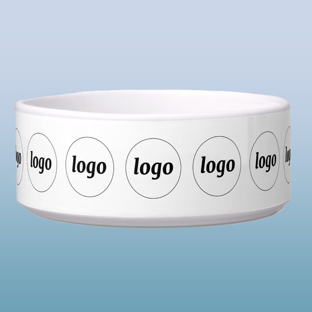 Eenvoudige logo Zakelijke Promotionele Huisdier Voerbakje (Simple logo pattern business branding promotional dog bowl for a pet friendly company)