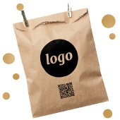 Eenvoudige Logo Zakelijke Promotionele QR Code Pap Bedankzakje