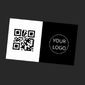 Eenvoudige Logo Zwart-wit QR-code Corporate Visitekaartje
