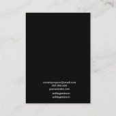 Eenvoudige logo zwart witte sieraden ketting displ visitekaartje (Achterkant)