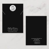 Eenvoudige logo zwart witte sieraden ketting displ visitekaartje (Voorkant / Achterkant)