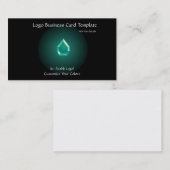 Eenvoudige logo's - Blauwgroen glazen handdoeken Visitekaartje (Voorkant / Achterkant)