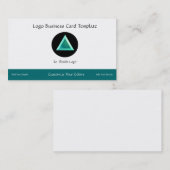Eenvoudige logo's - Glass Triangle Logo Visitekaartje (Voorkant / Achterkant)