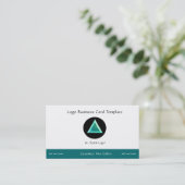 Eenvoudige logo's - Glass Triangle Logo Visitekaartje (Staand voorkant)