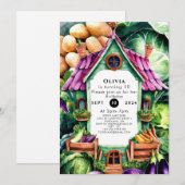 Eenvoudige lokaal geteelde boeren markt verjaardag kaart (Voorkant / Achterkant)