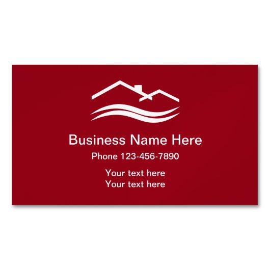 Eenvoudige lokale thuisservices magnetisch visitekaartje (Voorkant)