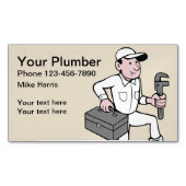 Eenvoudige loodgieter Visitekaartje magneten (Voorkant)