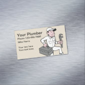 Eenvoudige loodgieter Visitekaartje magneten (Voorbeeld)