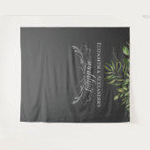 Eenvoudige Loof Bruiloftsfoto Achtergrond Wandkleed (Voorkant (horizontaal))