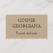Eenvoudige  look Travel Adviser Visitekaartje (Voorkant)