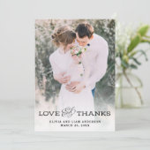 Eenvoudige  look | Trouwfoto Bedankkaart (Staand voorkant)