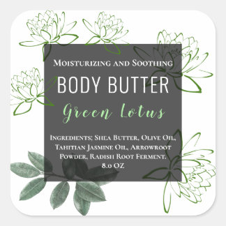 Eenvoudige Lotus Flower Product Sticker | Etiket