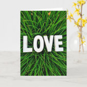 Eenvoudige Love Grass Kaart (Gele Bloem)