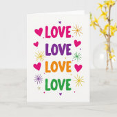 Eenvoudige Love Hearts Kaart (Gele Bloem)