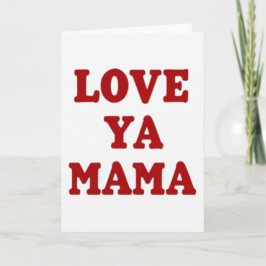 Eenvoudige Love Ya Mama Kaart (Voorkant)
