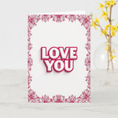 Eenvoudige Love You Bloemkaart Kaart (Gele Bloem)