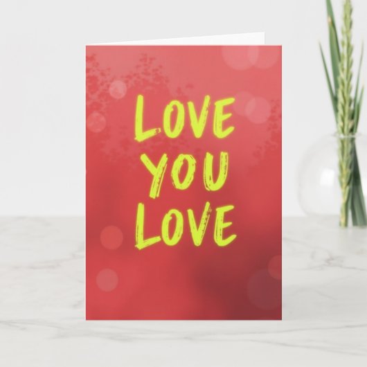 Eenvoudige Love You Bokeh Kaart (Voorkant)