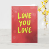 Eenvoudige Love You Bokeh Kaart (Gele Bloem)