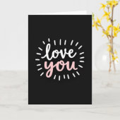 Eenvoudige Love You Burst Kaart (Gele Bloem)