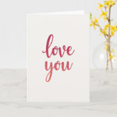 Eenvoudige Love You Gradiëntkaart Kaart (Gele Bloem)