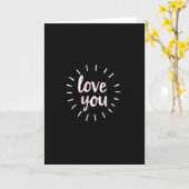 Eenvoudige Love You Starburst Kaart (Gele Bloem)