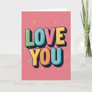 Eenvoudige Love You Stippen Kaart