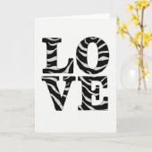 Eenvoudige Love Zebra Kaart (Gele Bloem)