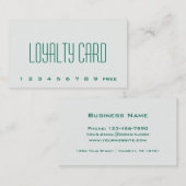 Eenvoudige Loyalty Green Punch Card (Voorkant / Achterkant)