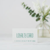 Eenvoudige Loyalty Green Punch Card (Staand voorkant)