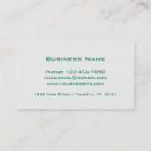 Eenvoudige Loyalty Green Punch Card (Achterkant)