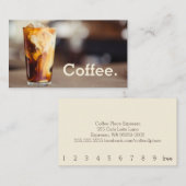 Eenvoudige Loyalty Iced koffiepenkaart (Voorkant / Achterkant)