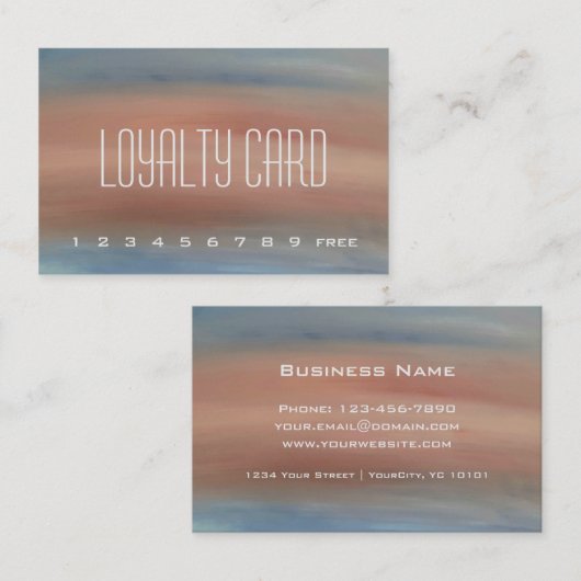 Eenvoudige Loyalty Punch-kaart (Voorkant / Achterkant)