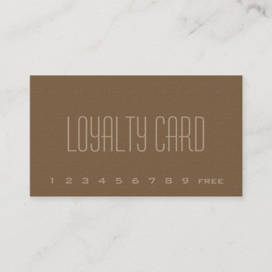 Eenvoudige Loyalty Punch-kaart (Voorkant)