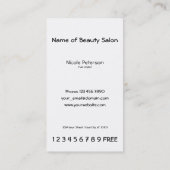 Eenvoudige Loyalty Punch-kaart (Achterkant)