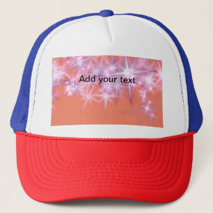 Eenvoudige luchtblauwe glitterschittering sterren trucker pet