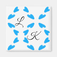 Eenvoudige luchtblauwe waterverf voeg je monogram