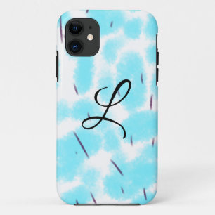 Eenvoudige luchtblauwe zwarte aquarel voeg uw mono Case-Mate iPhone case