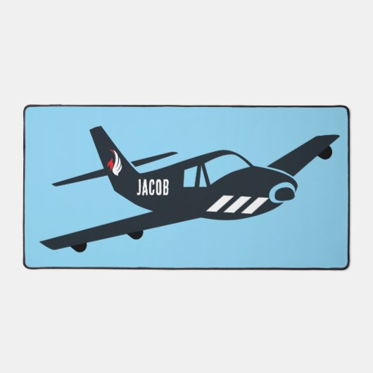 Eenvoudige Luchtvaart, Monogram Vliegtuig op Blauw Bureaumat (Voorkant)