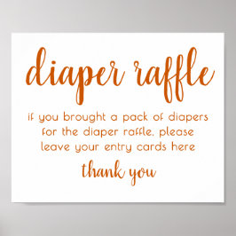 Eenvoudige luier Raffle | HERFST SINAASAPPEL BABY  Poster