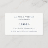 Eenvoudige Lunar Celestial Moon Phase 6 Punch Loya Visitekaartje (Achterkant)