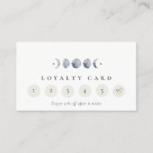 Eenvoudige Lunar Celestial Moon Phase 6 Punch Loya Visitekaartje (Voorkant)